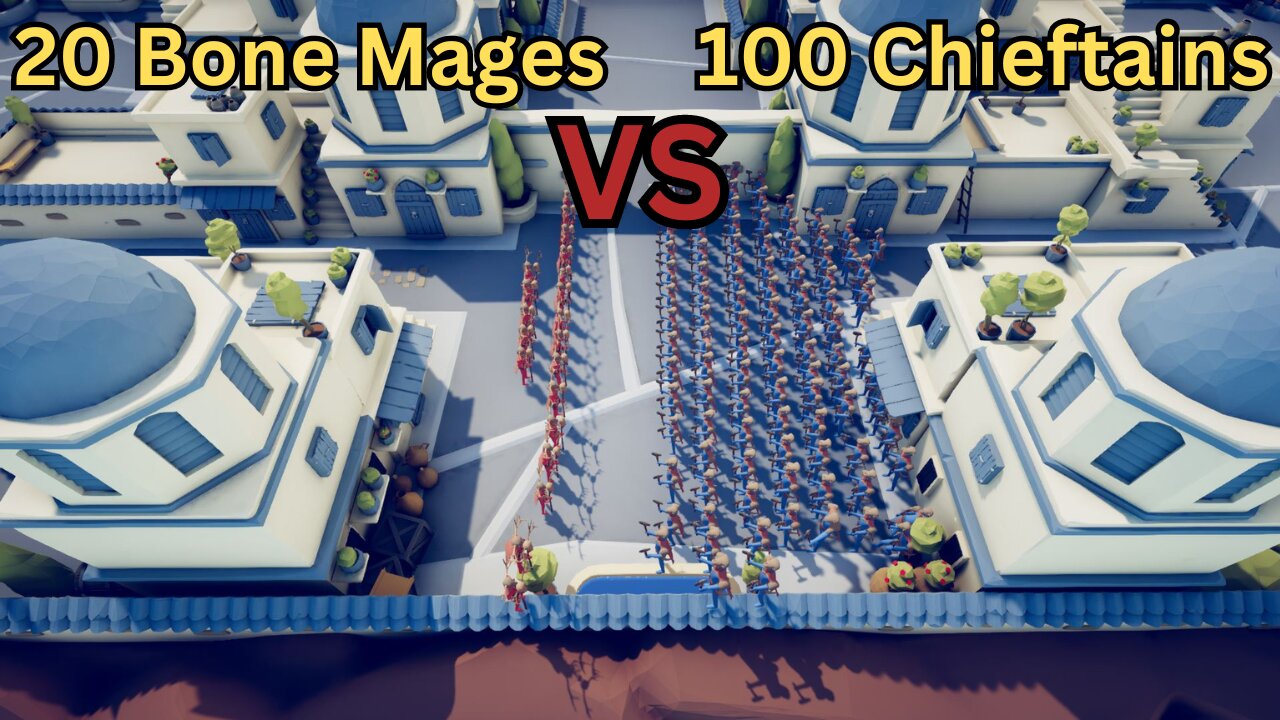 20 Bone Mages Versus 100 Chieftains || Totally Accurate Battle Simulator