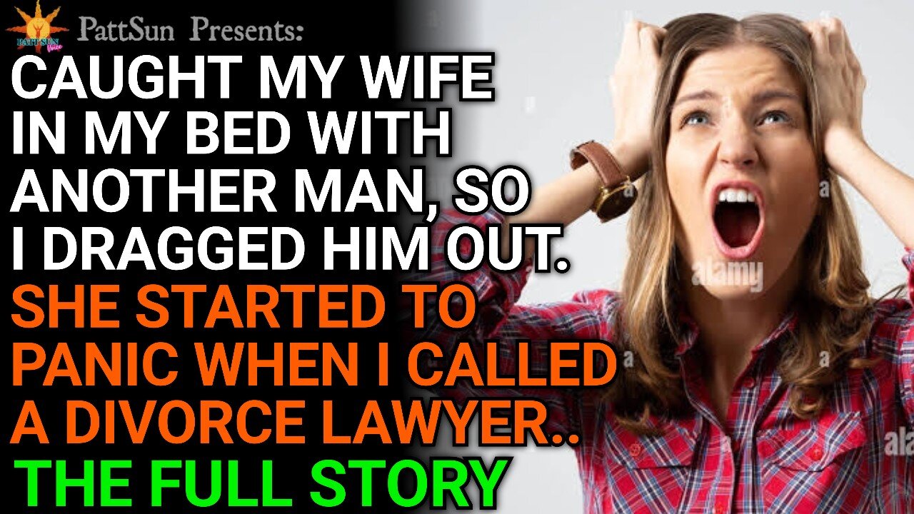 Caught my Wife in bed w/ another man, so I dragged him out. She's panicking 'cus I called a lawyer