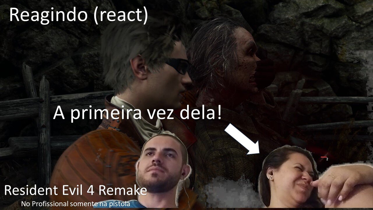 Reagindo (React) A Primeira vez Dela - Resident Evil 4 Remake