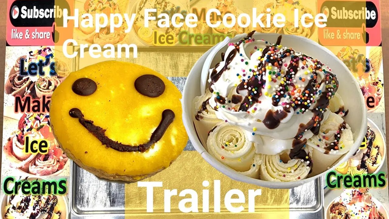 Happy Face Cookie Ice Cream Trailer