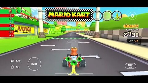 Mario Kart Tour - N64 Luigi Raceway R Gameplay