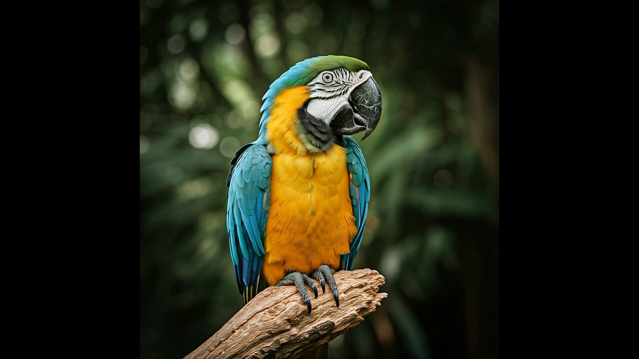 A Blue and Gold Macaw on a Branch