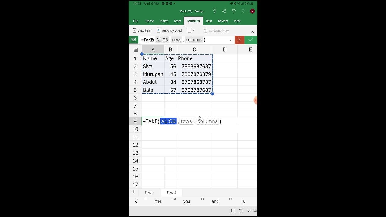 Excel Tricks in Tamil