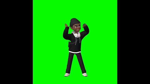 Vídeo de Animação - Avatar dançando - Chroma Key - Green Screen