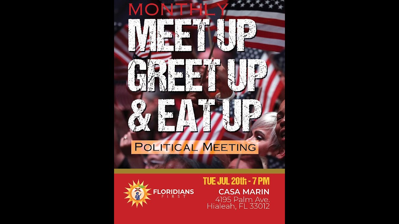 Patriot Speaks At Floridians First Meet Up, Greet Up & Eat Up Event