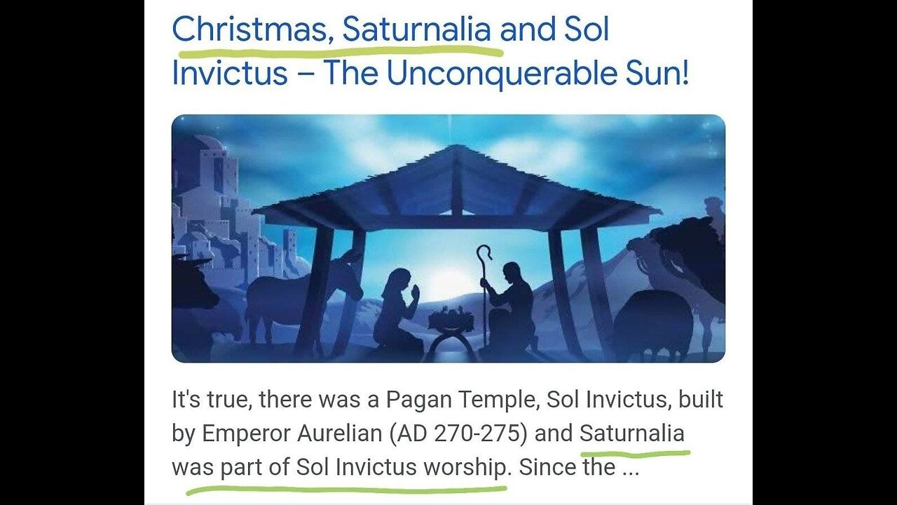 CHRISTMAS: AMERICA'S BIGGEST SATANIC HOLIDAY!