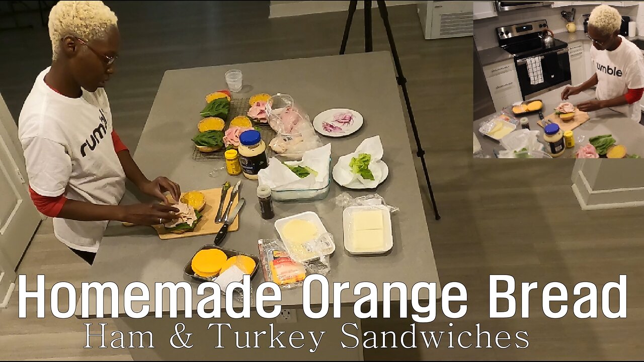 Orange Bread Ham & Turkey Sandwiches