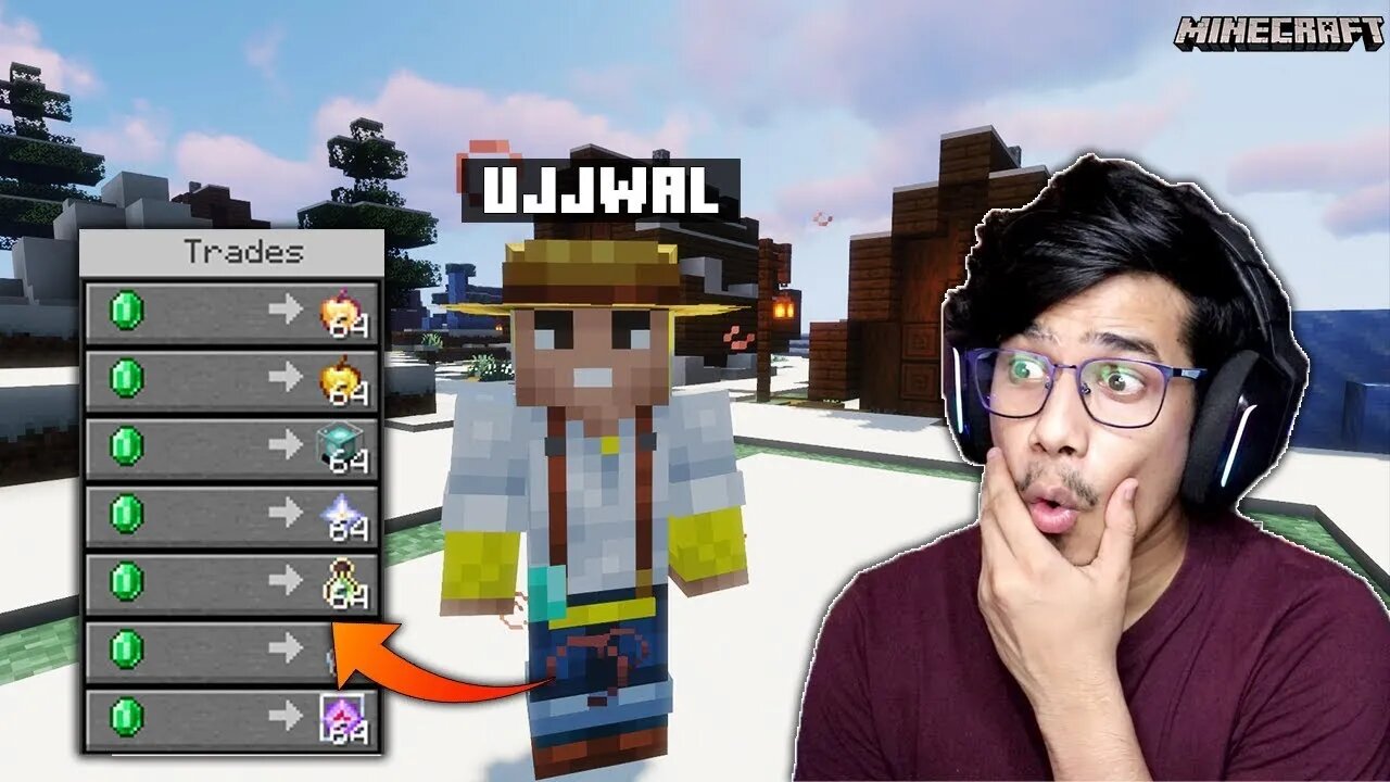 Beating Minecraft But YouTubers Trade OP Items PART 1 @GamerFleet @imbixu@UjjwalGamer #gamer