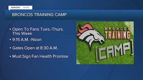 Fans welcome at 3 Broncos practices this week