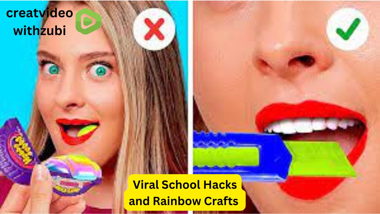 Viral School Hacks and Rainbow Crafts