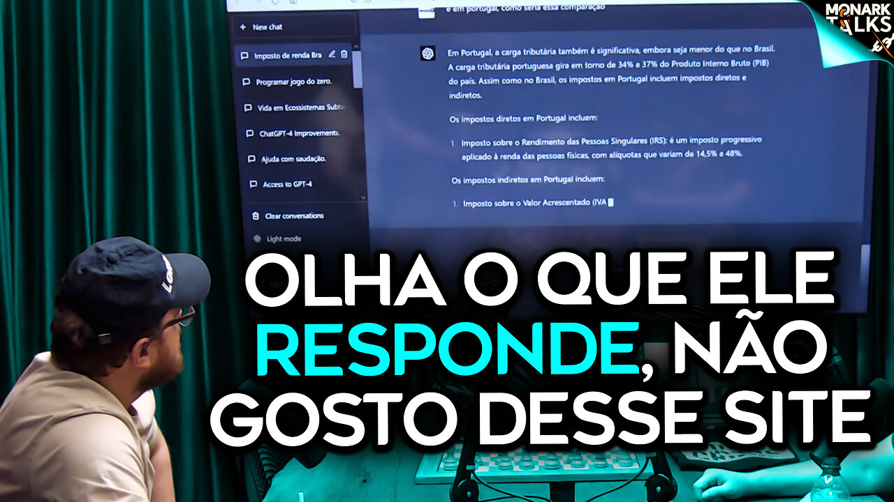 VINHETEIRO SE IRRITA COM CHAT GPT AO VIVO