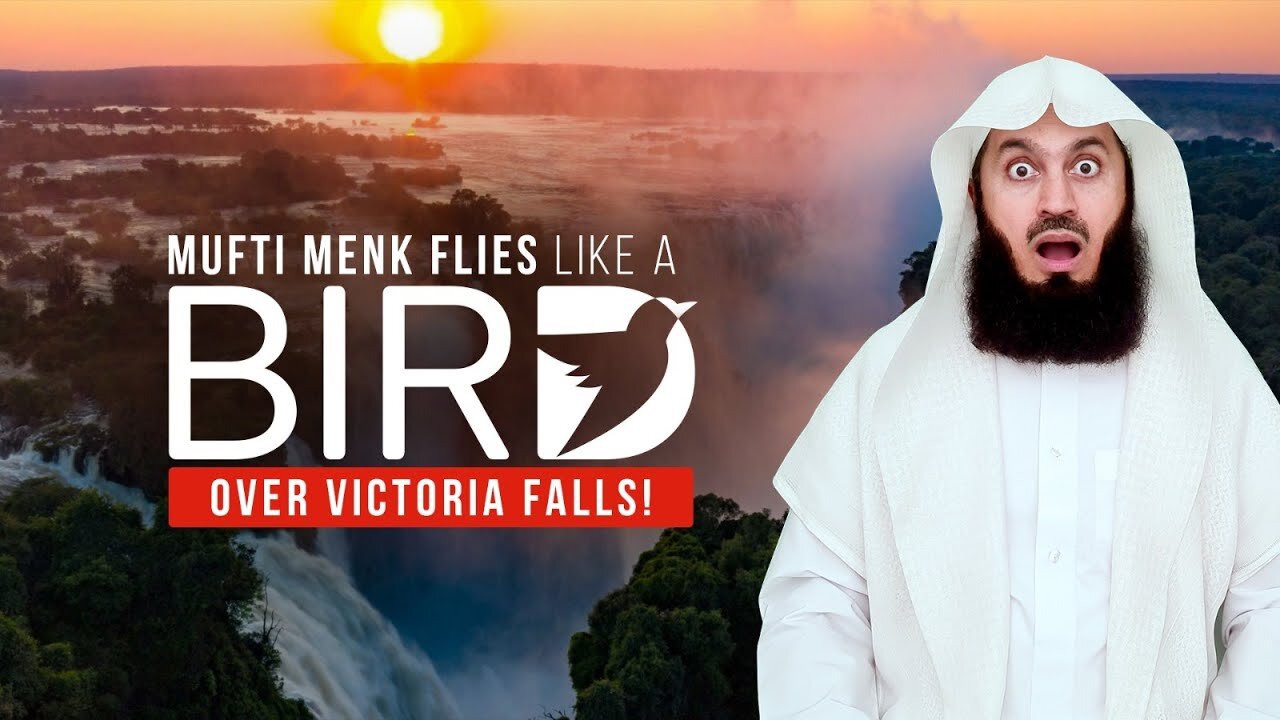 NEW Flying like a BIRD over the Victoria Falls! Mufti Menk on a #microlight.