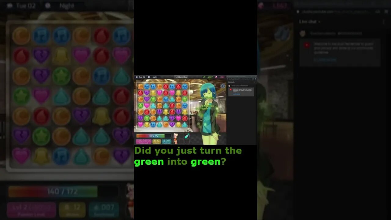 (short) did you just turn the green into green?