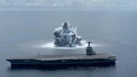 US Navy sets off massive, live explosives in warship shock trials