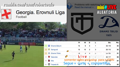 mini#live Georgia. Erovnuli Liga 2023 Torpedo Kt x Dinamo Tbilisi round 16
