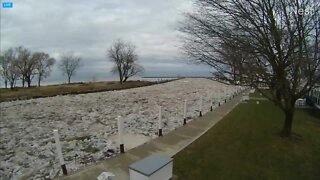 Vermilion River ice floes