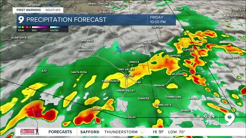 Excessive rainfall coming to southeast Arizona