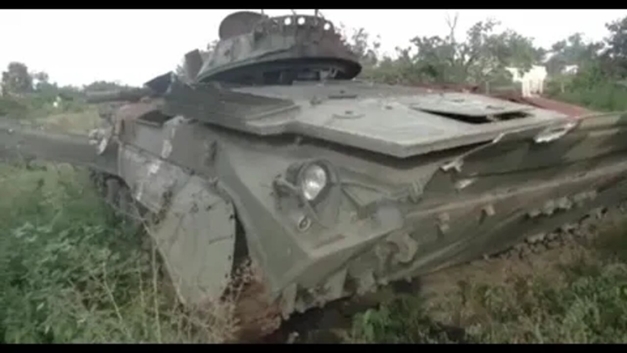 Destroyed Nazi equipment in the direction of their attack on Kherson