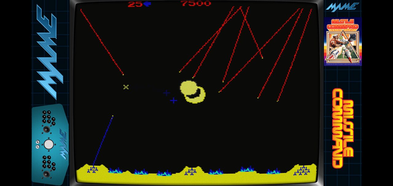 Atari Missile Command (Retroarch) Shortplay