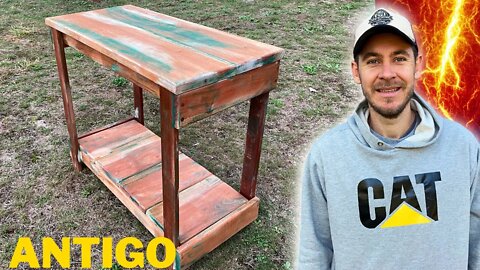 Como Fazer um Móvel com Características Antigas! Esse projeto vale a Pena. how to make Woodworking