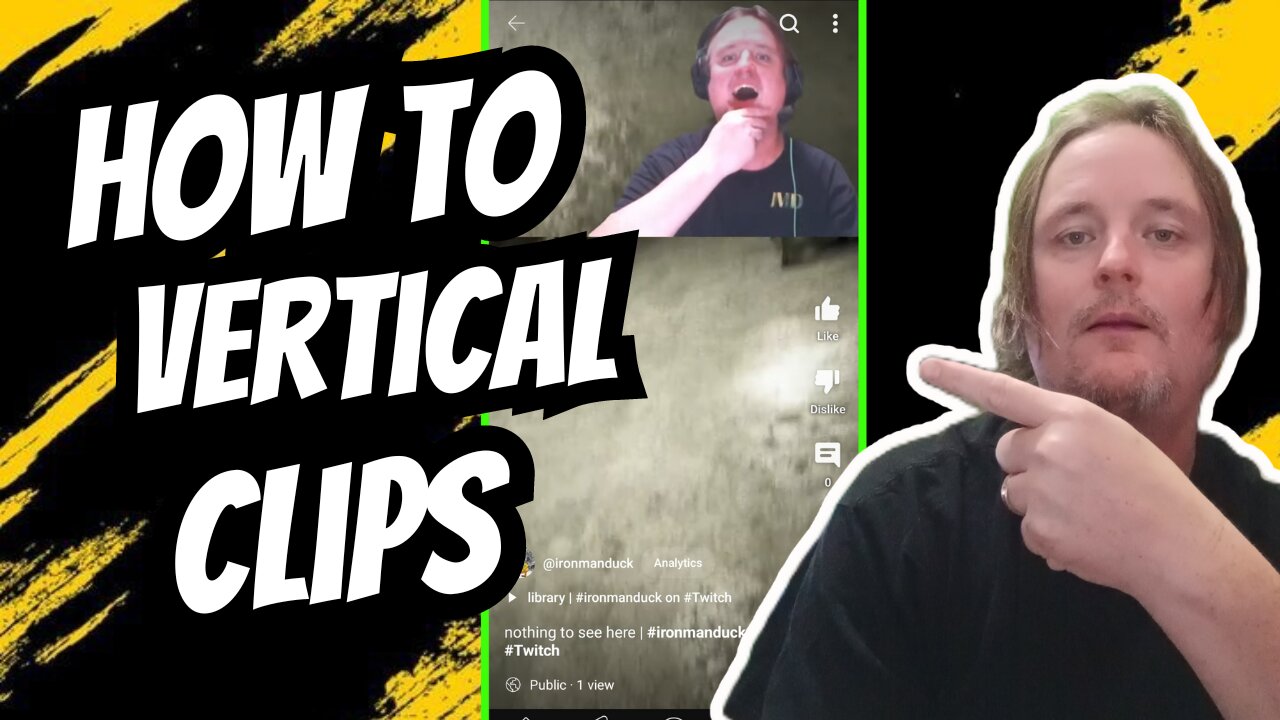 how to make vertical clips with twitch /share easily to to youtube and ticktock