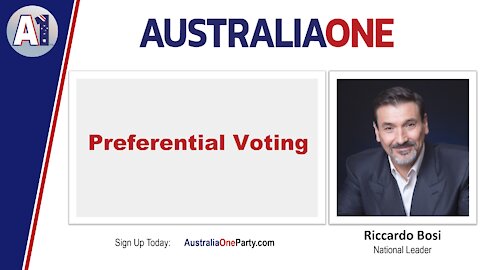 AustraliaOne Party - Preferential Voting
