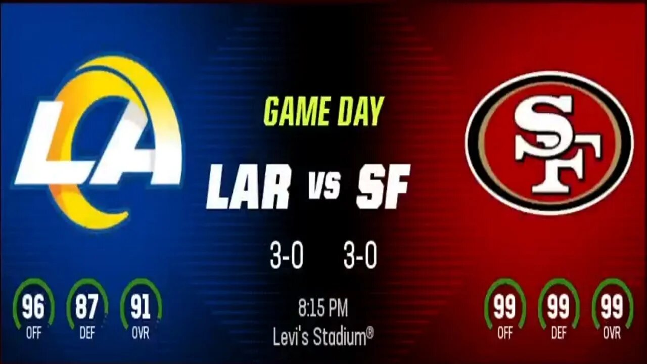 Madden 23 Legends 49ers Vs Rams Simulation Franchise S1