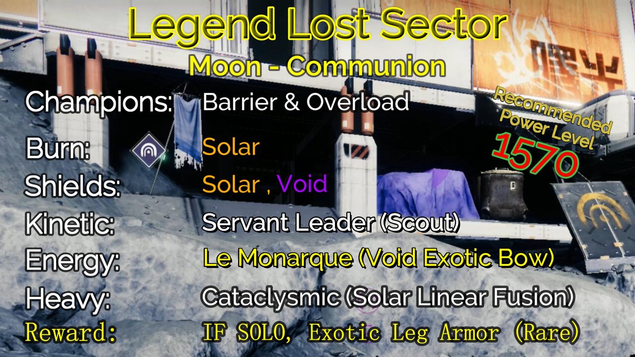 Destiny 2 Legend Lost Sector: Moon - K1 Communion on my Hunter 10-12-22