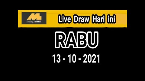 Live Draw Magnum 4D hari ini 13 - 10 - 2021