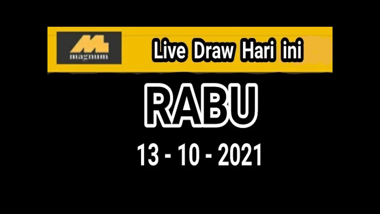 Live Draw Magnum 4D hari ini 13 - 10 - 2021