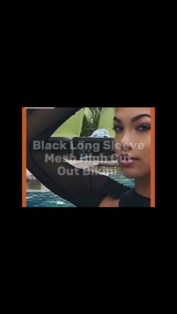 Everyday Is A Bikini Day! | Black Long Sleeve Mesh High Cut Out Bikini