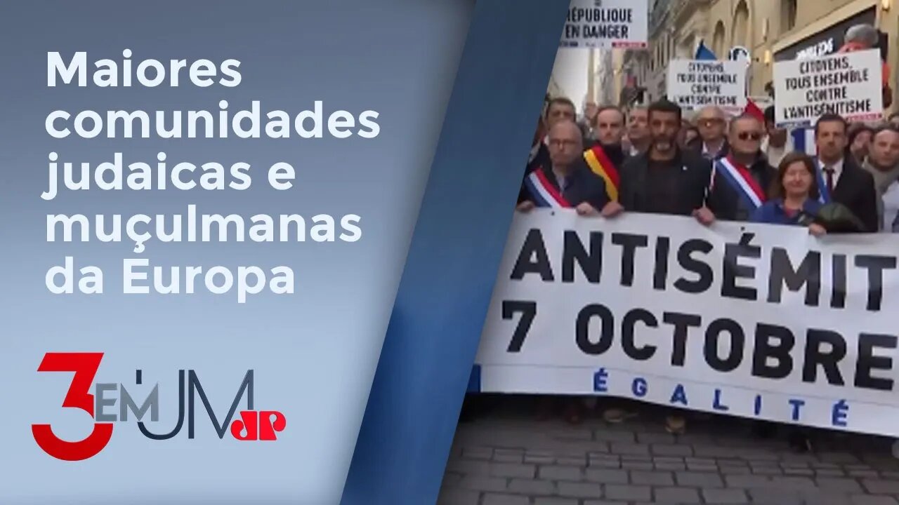 França tem mais de 1,5 mil casos de antissemitismo, índice três vezes maior que ano passado