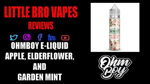 OHMBOY E LIQUID APPLE, ELDERFLOWER AND GARDEN MINT