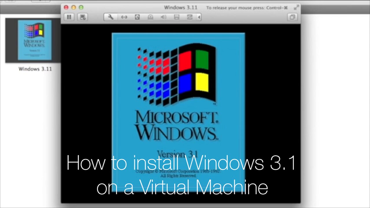 How to Install Windows 3.11 in a VM