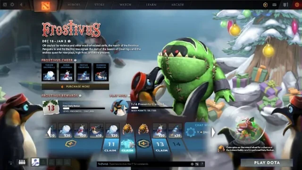 Dota 2 Frostivus 2019! Awww, Baby roshan courier pls come to papa!!!