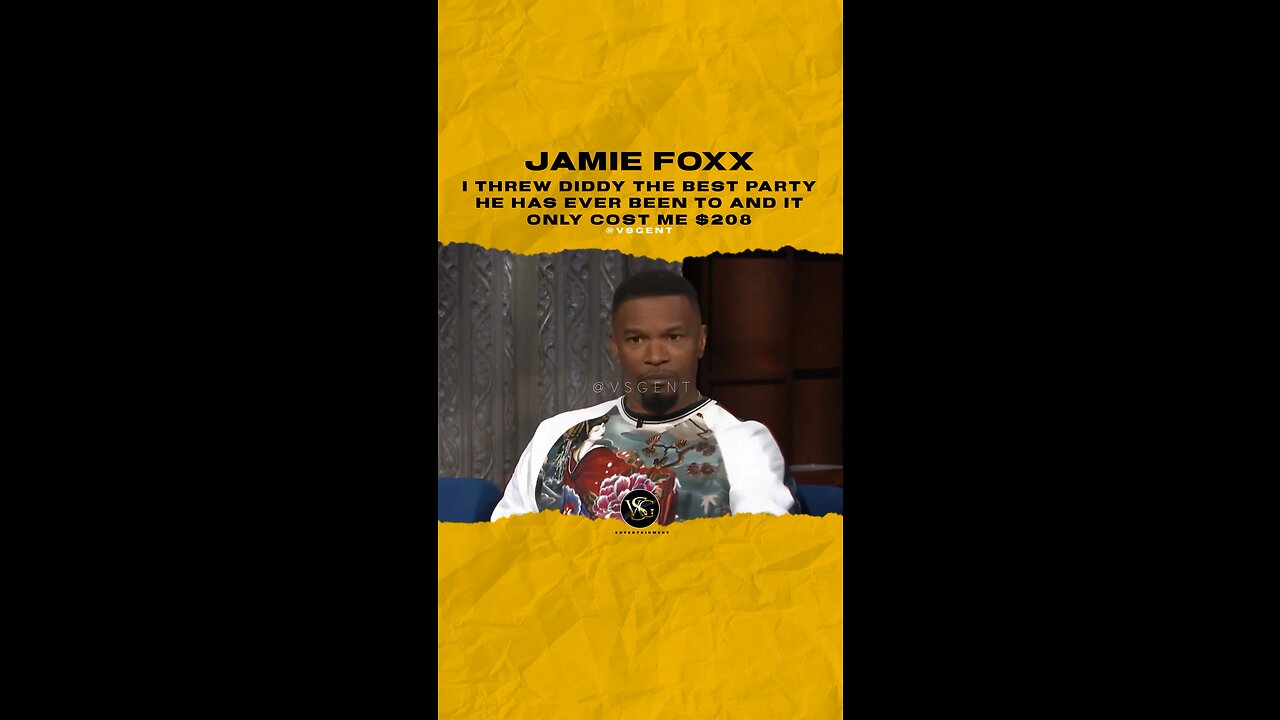 #jamiefoxx I threw #diddy the best 🎉 he has ever been 2 & it cost me $208🎥 @colbertlateshow