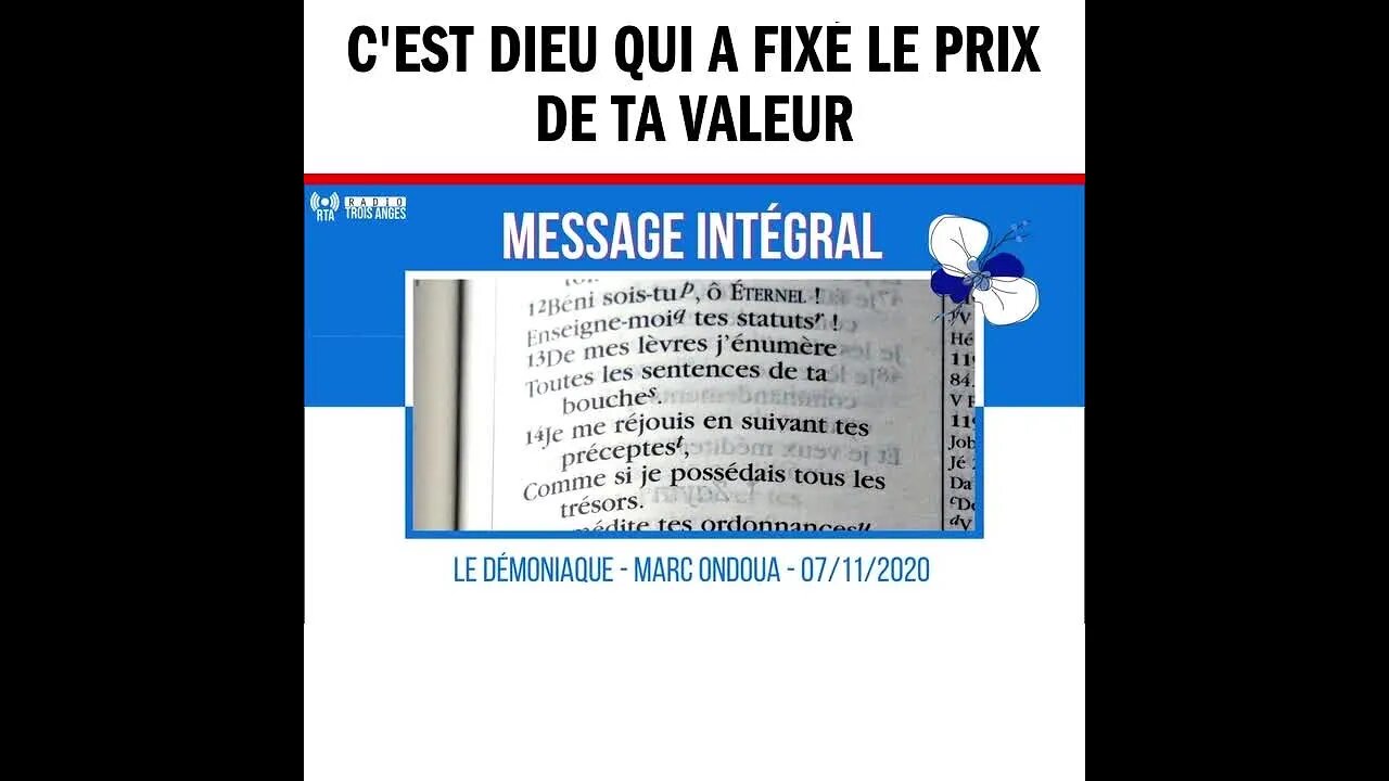 RTA - C'est Dieu qui a fixé le prix de ta valeur