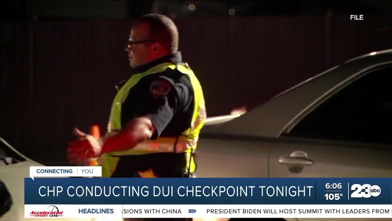 CHP conducting DUI checkpoint Friday in Eastern Kern County