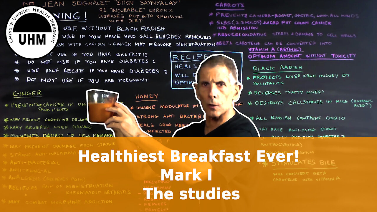 Healthiest Breakast Ever (HBE) mark 1. Intro - the studies