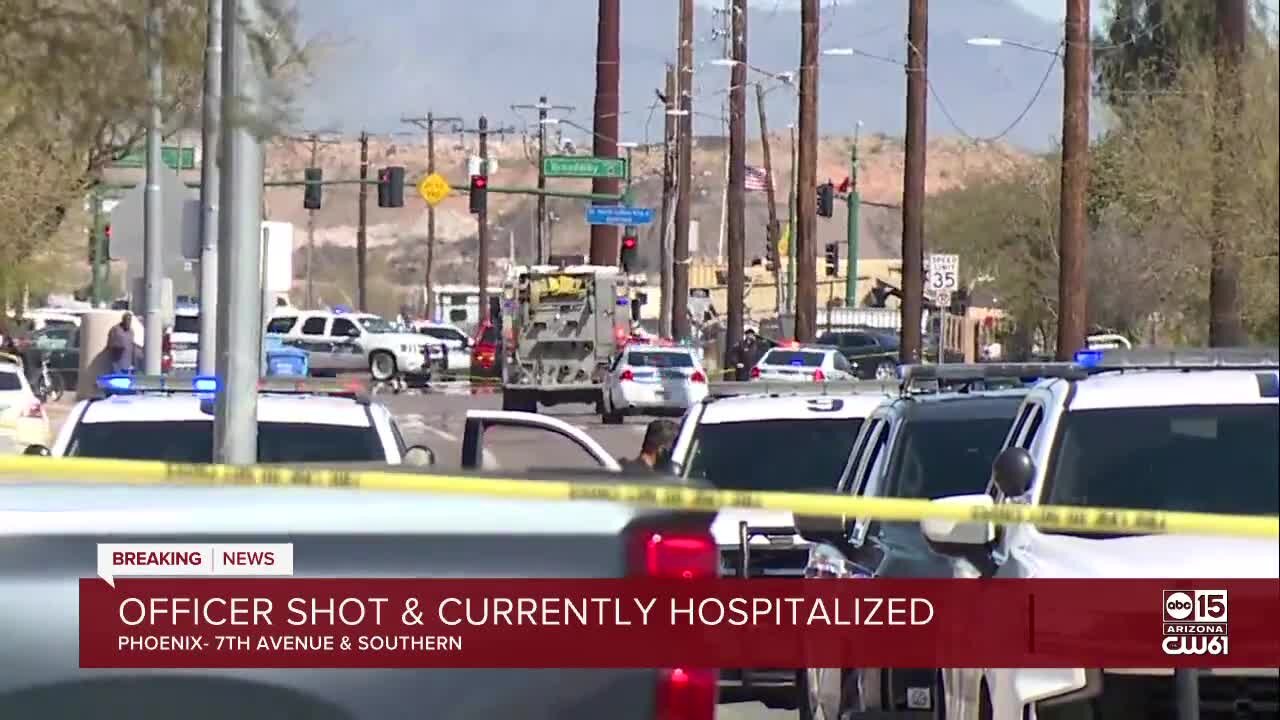 Search continues for suspect after Phoenix officer shot Friday