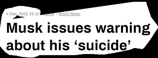 ELON MUSK " SAYS HE ISNT SUICIDAL"