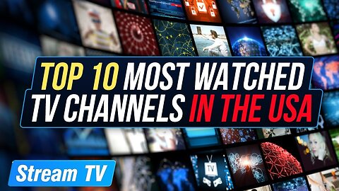 10 most watched TV channels in the United States.