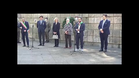 In diretta della Festa della Liberazione - Monumento della Resistenza Pesaro.