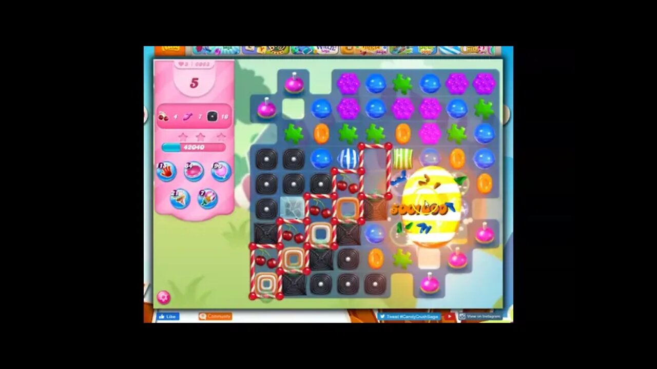Candy Crush Level 6063 Talkthrough, 30 Moves 0 Boosters