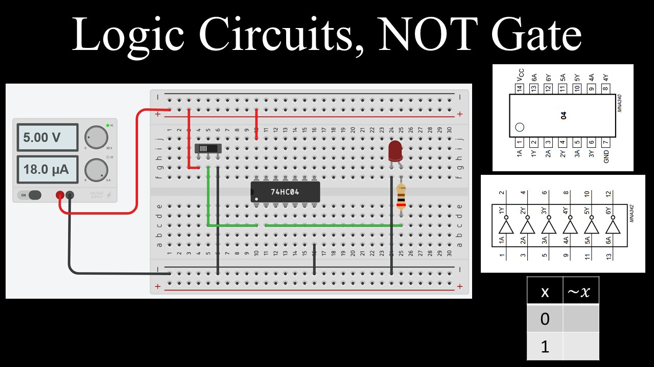 NOT Gate, Logic Circuits, Digital Electronics - Discrete Mathematics