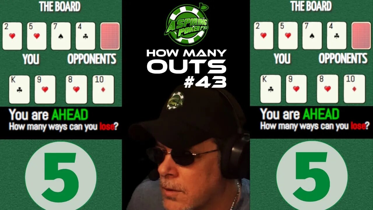 POKER OUTS QUIZ#43 #poker #pokerface #howmanyouts #pokerquiz #onlinepoker #games #quiz