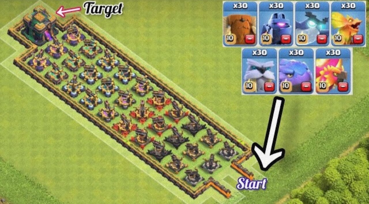 Every level x-bow and th-14 base vs ×30 pet house | clash of clans