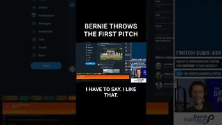 Bernie Sanders Throws the First Pitch #shorts