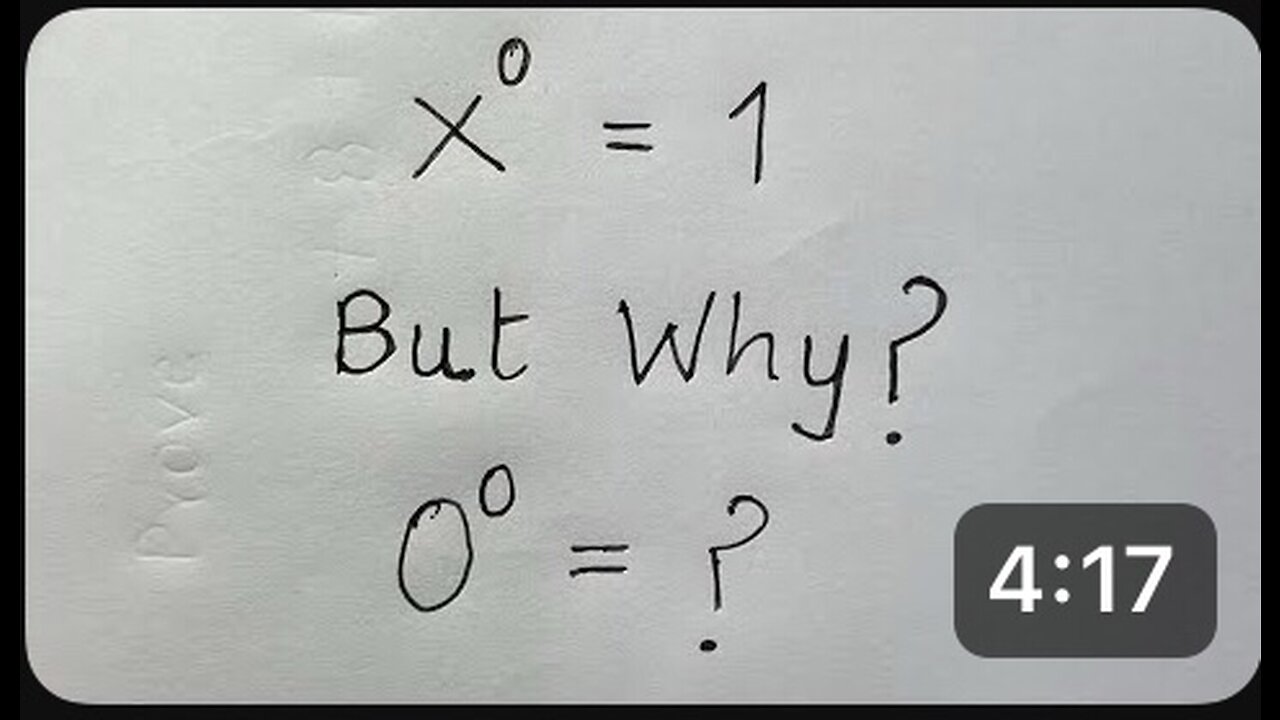 Why X to the power 0 is 1? Mathematicians explained | 0 to the power 0?