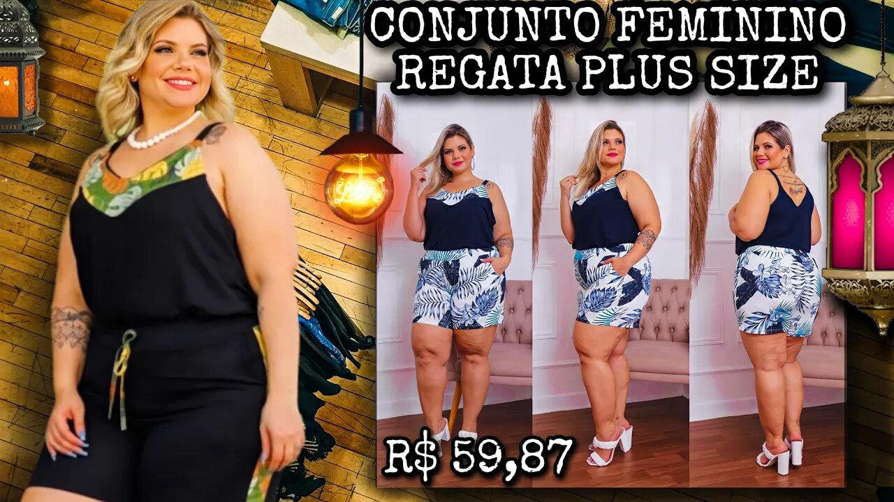 🛑 CONJUNTO FEMININO REGATA PLUS SIZE